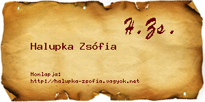 Halupka Zsófia névjegykártya