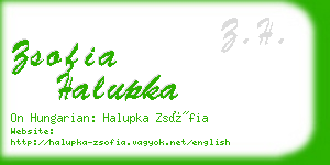 zsofia halupka business card